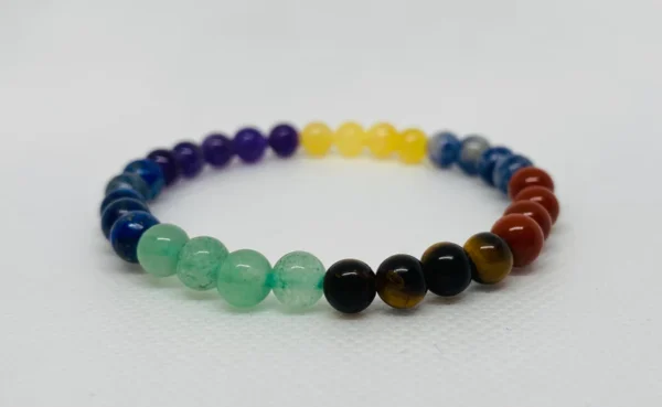 7 Chakra stone beaded bracelet - Image 6