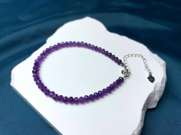 Amethyst bracelet - silver 925 - Image 2