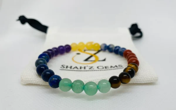 7 Chakra stone beaded bracelet