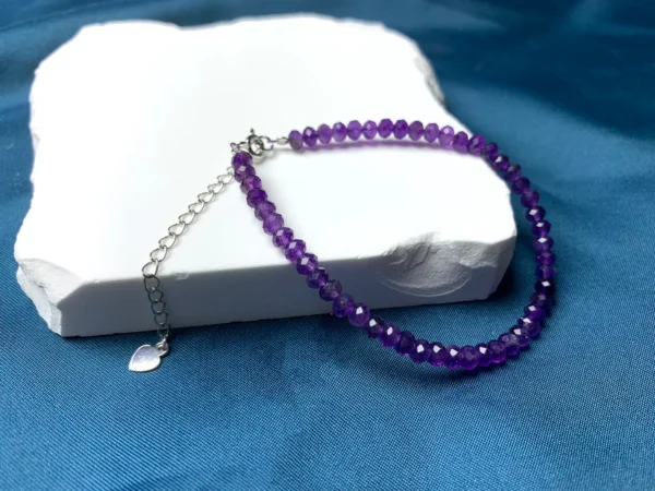 Amethyst bracelet - silver 925 - Image 3