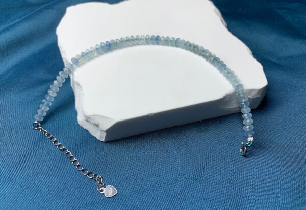 Aquamarine bracelet - silver 925 - Image 3