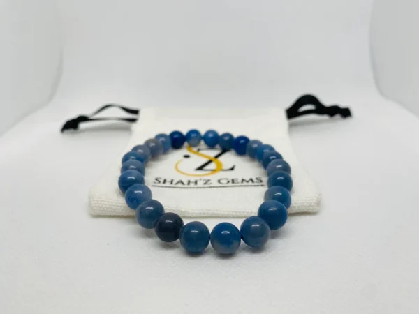 Blue Aventurine beaded bracelet - Image 6
